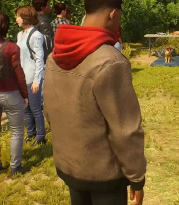Spider-Man 2 Miles Morales Brown Corduroy Jacket