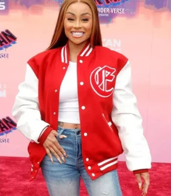 Spider Man Across The Spider-Verse Blac Chyna Varsity Jacket