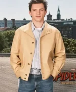 Spider Man Promo Tom Holland 2026 Tan Jacket