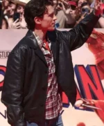 Spider Man Promotional Event Tom Holland Leather Jacket