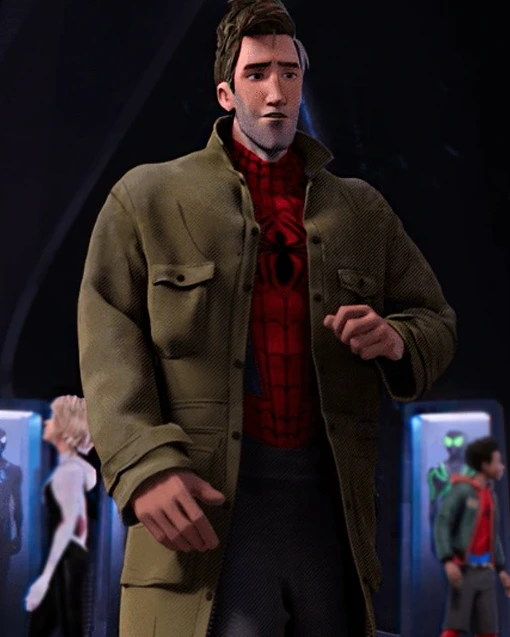 Spider Man Into The Spider Verse Peter B Parker Green Cotton Coat Spider Man Into The Spider Verse Peter B Parker Green Cotton Coat