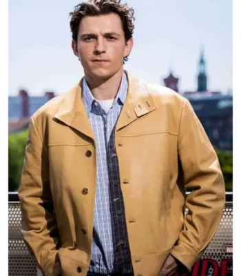 Spider Man Promo Tom Holland 2026 Tan Jacket