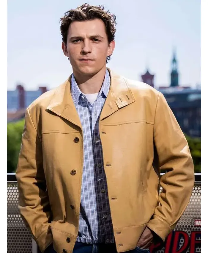 Spider Man Promo Tom Holland 2026 Tan Jacket Spider Man Promo Tom Holland 2026 Tan Jacket
