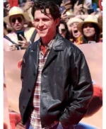 Spider Man Promotional Event Tom Holland Leather Jacket