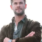 Spiderhead Chris Hemsworth Suede Brown Jacket