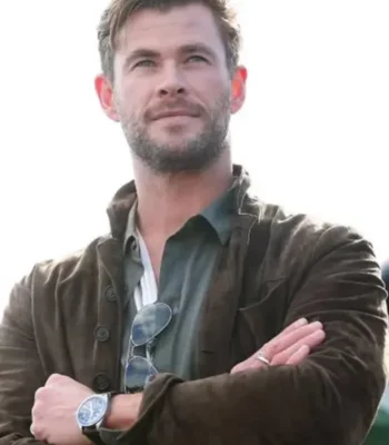 Spiderhead Chris Hemsworth Suede Brown Jacket