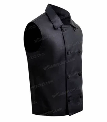 Spiderman Noir Double Breasted Black Leather Vest