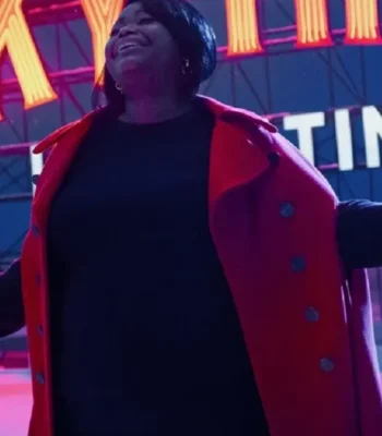 Spirited Octavia Spencer Red Coat