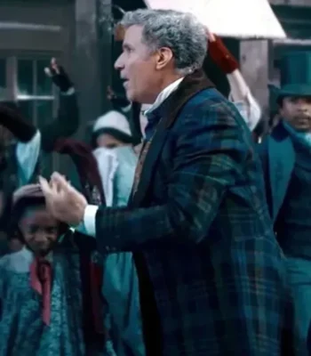 Spirited Will Ferrell Plaid Coat