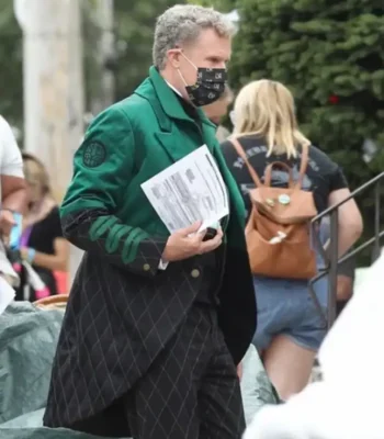 Spirited Will Ferrell Green Suit