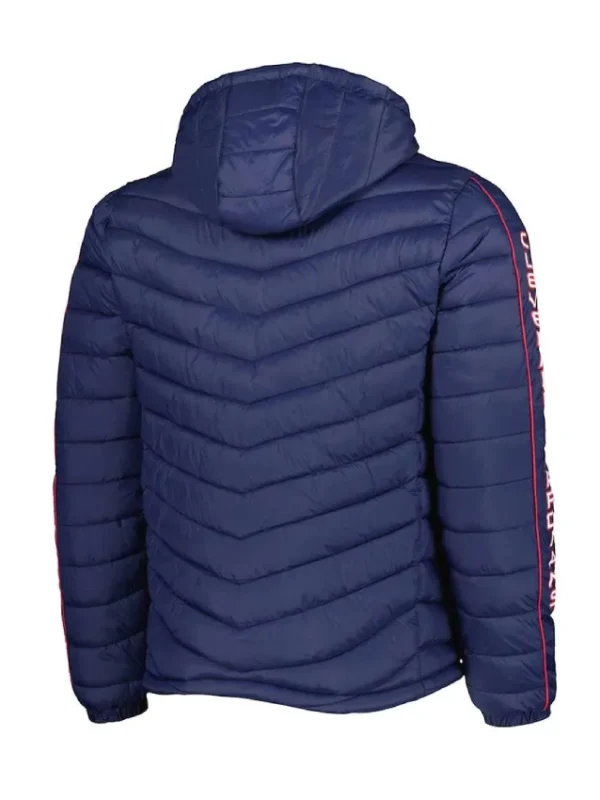 Cleveland Guardians Navy Soft Down Touch Hoodie Jacket