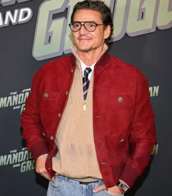 The Mandalorian and Grogu Event Pedro Pascal Suede Jacket