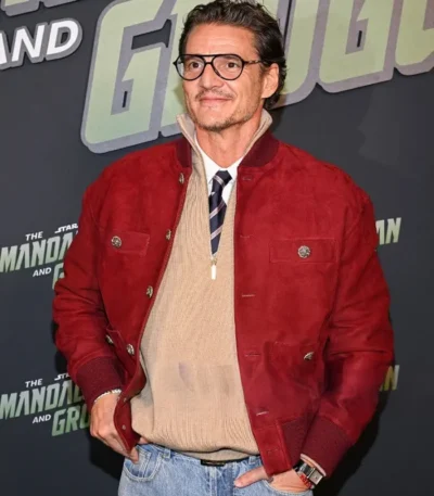 The Mandalorian and Grogu Event Pedro Pascal Suede Jacket