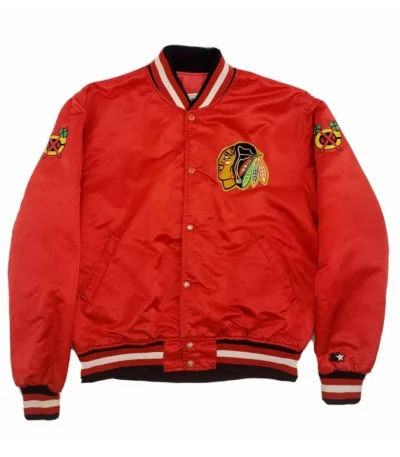 Starter Bomber Chicago Blackhawks 80?s Satin Jacket