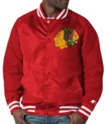 Starter Chicago Blackhawks Retro Button-Up Red Jacket