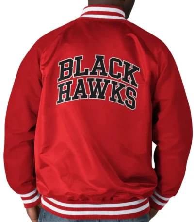 Starter Chicago Blackhawks Retro Button-Up Red Jacket