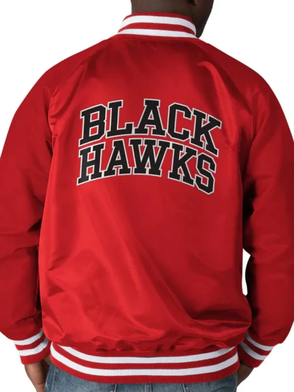 Starter Chicago Blackhawks Retro Button-Up Red Jacket