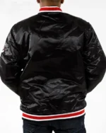 Starter Chicago Bulls Black Satin Bomber Jacket