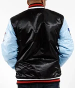 Starter Chicago Cubs Color Block Bomber Varsity Satin Jacket
