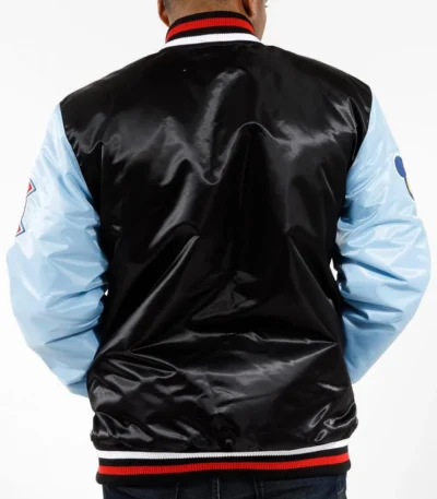 Starter Chicago Cubs Color Block Bomber Varsity Satin Jacket