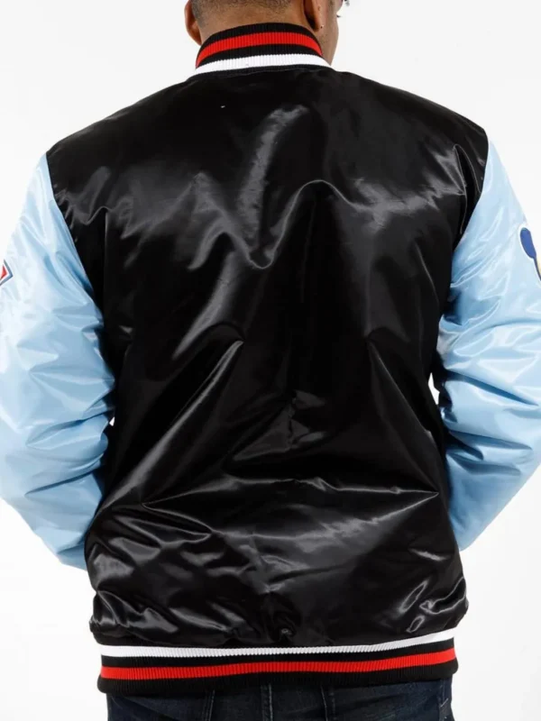 Starter Chicago Cubs Color Block Bomber Varsity Satin Jacket