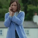 Stay Close Megan Pierce Blue Wool Coat
