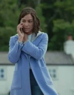 Stay Close Megan Pierce Blue Wool Coat
