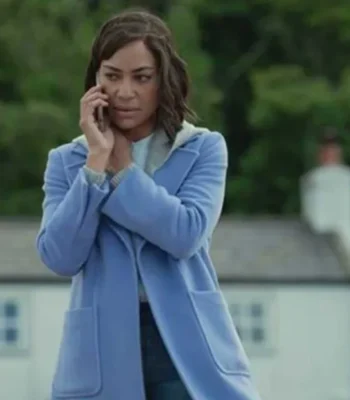 Stay Close Megan Pierce Blue Wool Coat