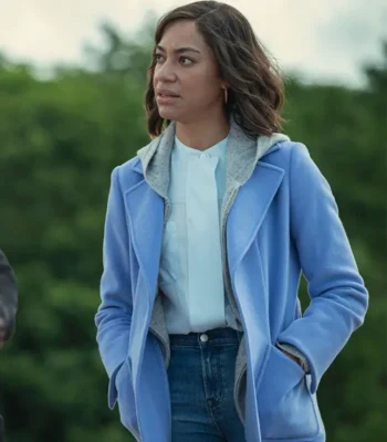 Stay Close Megan Pierce Blue Wool Coat