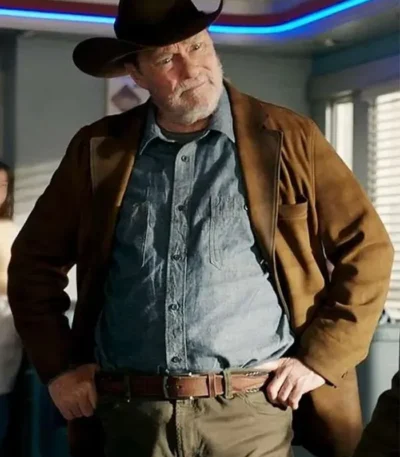 Stephen Root Resident Alien S04 Brown Suede Coat