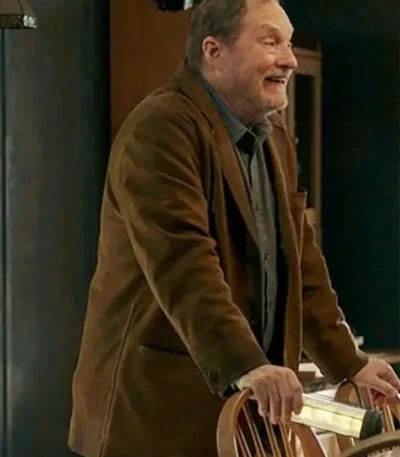 Stephen Root Resident Alien S04 Brown Suede Coat