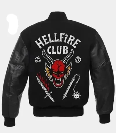 Stranger Things Hellfire Club Varsity Bomber Jacket