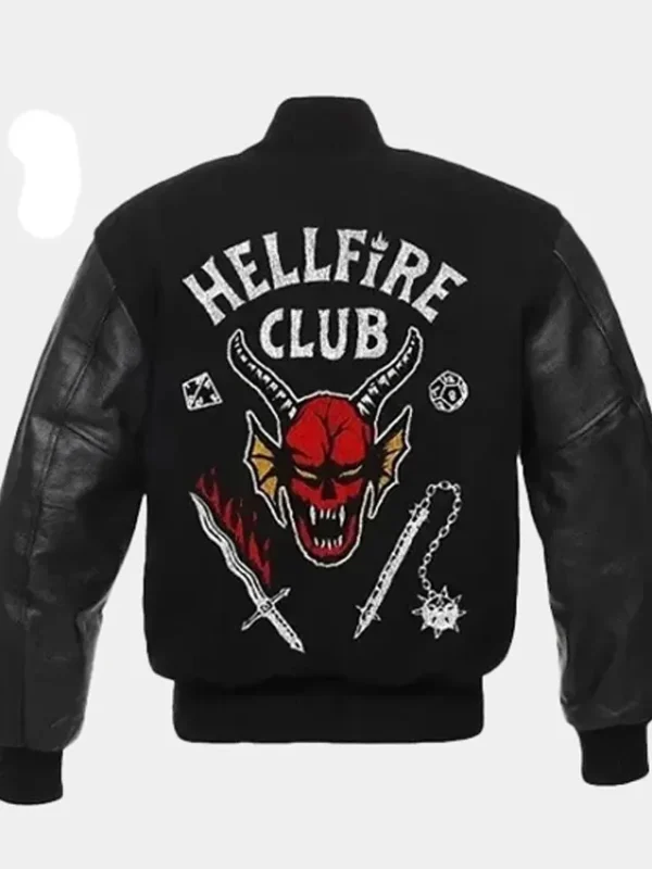Stranger Things Hellfire Club Varsity Bomber Jacket