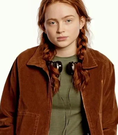 Stranger Things S04 Max Mayfield Brown Cord Jacket