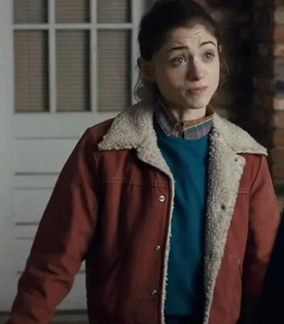Stranger Things Nancy Wheeler Brown Sherpa Jacket