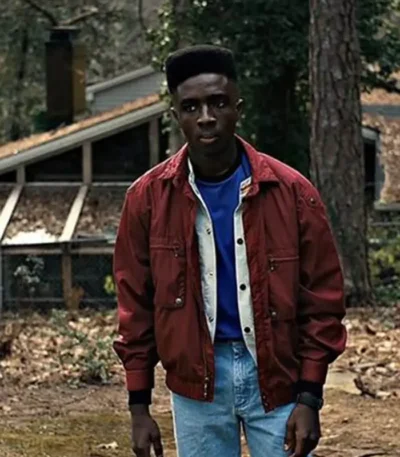 Stranger Things S4 Lucas Sinclair Maroon Jacket