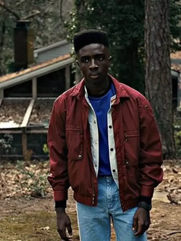 Stranger Things S4 Lucas Sinclair Maroon Jacket