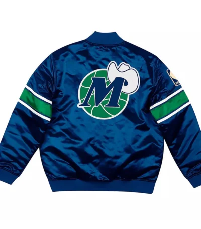 Striped Dallas Mavericks Hardwood Classic Satin Jacket
