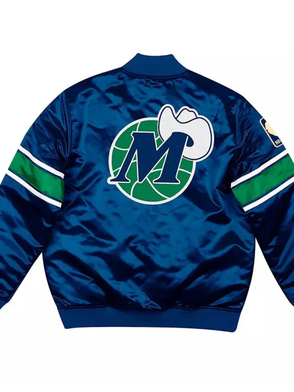 Striped Dallas Mavericks Hardwood Classic Satin Jacket