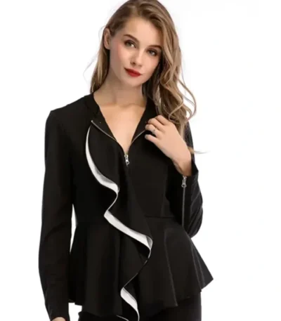 Succession S04 Gerri Kellman Bow Contrasting Jacket