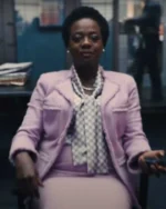Suicide Squad 2 Amanda Waller Pink Wool Blazer