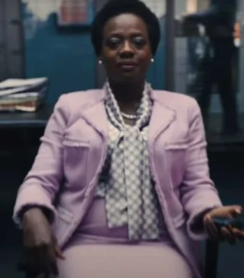 Suicide Squad 2 Amanda Waller Pink Wool Blazer