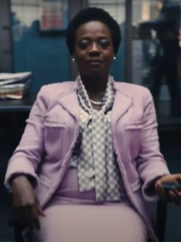 Suicide Squad 2 Amanda Waller Pink Wool Blazer