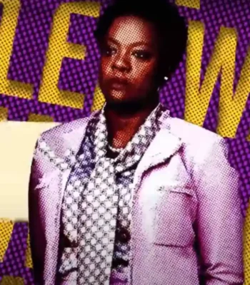 Suicide Squad 2 Amanda Waller Pink Wool Blazer