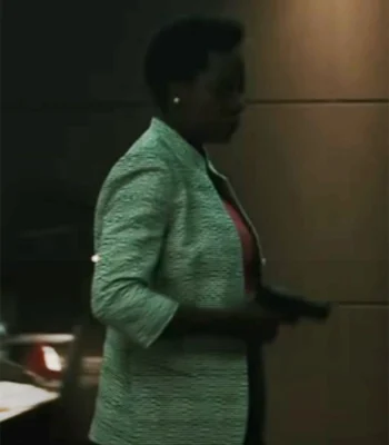 Suicide Squad Amanda Waller White Wool Jacket