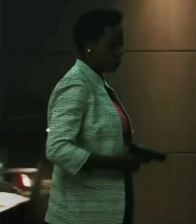 Suicide Squad Amanda Waller White Wool Jacket