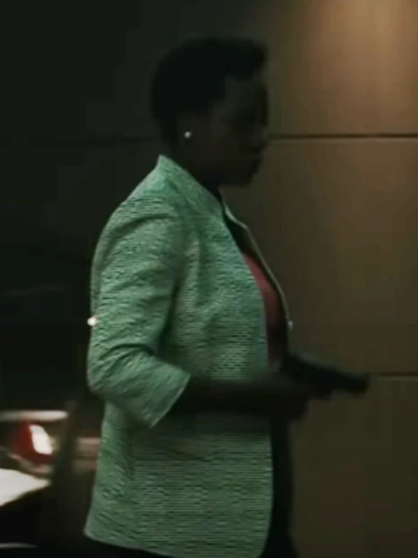 Suicide Squad Amanda Waller White Wool Jacket