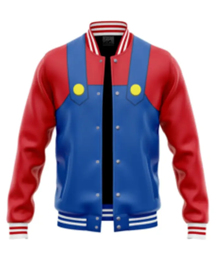 Super Mario Bros Varsity Jacket Super Mario Bros Varsity Jacket
