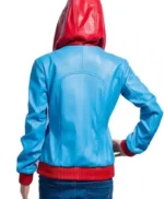 Supergirl Leather Hooded Jacket