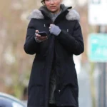 Supergirl Floriana Lima Black Fur Hood Coat
